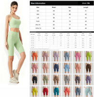 Fabricante de Shorts de Yoga con Logotipo Personalizado, Sin Costuras, Estilo Biker, Etiqueta Privada, Cintura Alta, Control de Abdomen, para Gimnasio y Entrenamiento