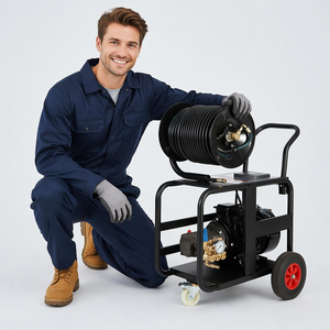 <span class=keywords><strong>Machine</strong></span> électrique de débouchage de tuyaux 120 bars, 3 kW, nettoyeur de canalisations, 50-150 mm, tuyau de 30 m - Product Image 4