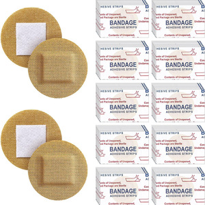 Venda elástica redonda de tela de 25 mm, color piel, transpirable, buena adherencia, agradable para la piel, adecuada para vendajes de emergencia. - Product Image 1