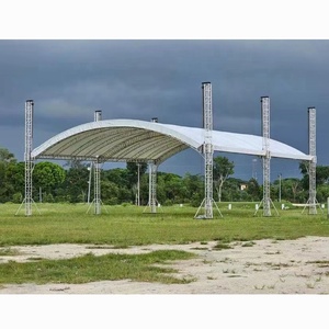 Aluminum <strong>Shade</strong> <strong>Structures</strong> for Curved Roof Truss - Product Image 1
