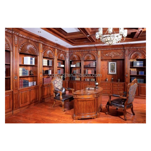 Tutta la casa mobili su misura capo ufficio Set mobile libro antico libreria in legno solido libreria di lusso casa studio camera di lusso Set - Product Image 3