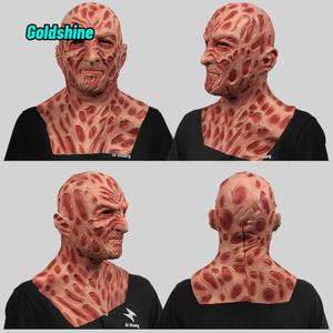 Freddy Krueger masque en <span class=keywords><strong>latex</strong></span> Halloween Grimace Hood mascarade fête démon Costume accessoire pour noël Cosplay et parodie carnaval - Product Image 4