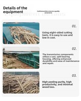 Nouvelle Machine à Décortiquer le Bois à Tambour Rotatif Portable Commerciale 7,5 kW de Puissance Taux de Décorticage >90% Facile à Utiliser Prix de Vente