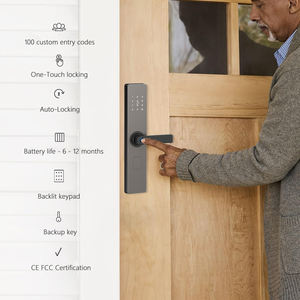 Khóa cửa thông minh bằng vân tay sinh trắc học kỹ thuật số Eseye Wifi Tuya TTLock cho cửa gỗ phòng ngủ, khóa cửa thông minh trong nhà - Product Image 2