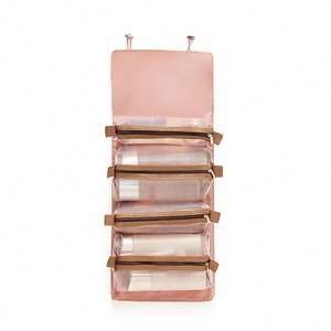 Portable Detachable Mesh <b>Zipper</b> <b>Bag</b> Pouch Roll up Travel <b>Bag</b> Makeup <b>Storage</b> Organizer Nylon Cosmetic <b>Bag</b> - Product Image 2