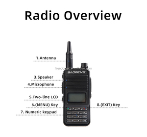 Radio Bidireccional Analógica de Seis Bandas BFRD-K5 VHF/UHF 5W 999 Canales de Largo Alcance Walkie Talkie Portátil con Carga Tipo-C - Product Image 4