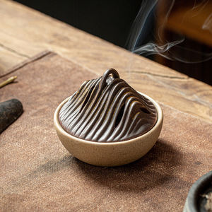 Porte-encens en céramique en forme de petites montagnes Offre Spéciale avec mini brûleur d'encens en coton ignifuge pour la décoration intérieure - Product Image 6