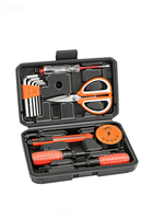 Kit d'accessoires pour perceuse électrique domestique, tournevis à chocs, boîte à outils, clé à molette réglable, compatible OEM, en acier au carbone
