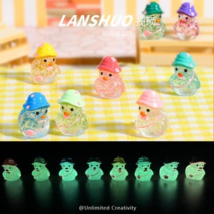 Figura de Pato Lanshuo de Resina con Sombrero Brillante, Decoración para el Hogar, Adorno Artístico, Accesorio de Joyería - Product Image 5