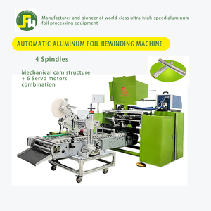 Machine de rembobinage entièrement automatique à prix d'usine pour film alimentaire en aluminium, papier siliconé et film étirable, avec 4 bobines - Product Image 1