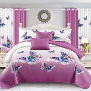 Ensemble <span class=keywords><strong>de</strong></span> housse <span class=keywords><strong>de</strong></span> couette imprimée en 3D, 10 pièces, drap-housse, coton rembourré matelassé, taille king, 400TC, literie pour la maison toute saison - Product Image 2