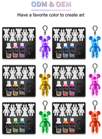 KHY-Kit de peinture acrylique néon en acrylique pour enfants, 30ml