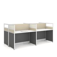 Meubles de bureau sur mesure avec écran de confidentialité, bureau de bureau en cubique pour 2, 4, 6, 8 personnes, ensemble de bureau et de chaise