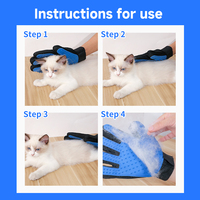 Gants de toilettage pour animaux de compagnie en gros : Gants-brosses en silicone pour démêlage et élimination des poils, nettoyeur de fourrure et masseur pour chiens et chats
