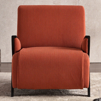 Chaise de loisirs moderne minimaliste en bois tissu écologique mousse à mémoire de forme souple salon chambre à coucher salle à manger maison bureau hôtel extérieur