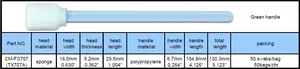 CM-FS707 Grote Rechthoekige Printer Printkop Pluizende Polyurethaanschuim Platte Tip Spons Cleanroom Wattenstaafjes