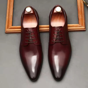 Chaussures Oxford pour hommes en cuir véritable imperméable, fabriquées à la main, pour mariage, formelles, décontractées, avec semelle en caoutchouc antidérapante EVERGREEN - Product Image 3
