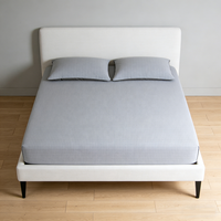 Drap de lit de mise à la terre haut de gamme infusé d'argent pour un sommeil sain et la récupération énergétique, avec cordon de mise à la terre et prise