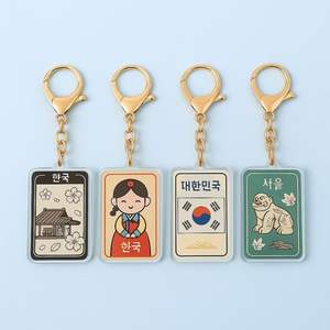 Vente en gros porte-clés acrylique imprimé dessin animé personnalisé Porte-clés impression UV Usine de souvenirs personnalisée - Product Image 1