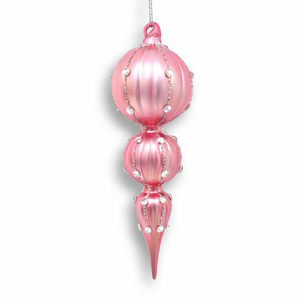 Ornement de Noël en verre soufflé à la main de luxe, perles de cristal, décoration d'arbre, vintage, maison, OEM ODM, couleur personnalisée, usine - Product Image 3