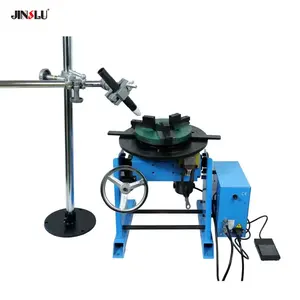JINSLU HD-50 Welding Positioner 50 KGS with WP200 chuck and Torch holder turntable welding rotator CE certified