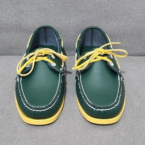 Mocassins plats à plateforme vert clair pour <span class=keywords><strong>homme</strong></span>, style Gommino, souples, légers, pour la conduite et la marche, décontractés ou habillés, confort pieds nus, type bateau - Product Image 2