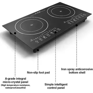 2-in-1 incorporato a induzione e cucina a infrarossi per uso domestico Full Crystal pannello Touch per uso esterno Hotel fonte di energia elettrica - Product Image 2