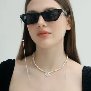 Bijoux fins lunettes de soleil chaîne lunettes tenir sangles cordons lunettes accessoires solide 925 chaînes de lunettes en argent Sterling