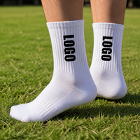 Chaussettes de sport en coton jacquard personnalisées avec logo, pour hommes et femmes, vente en gros OEM, directement de l'usine