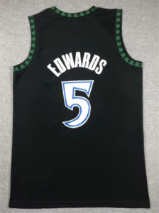 قميص مينيسوتا الرياضي رقم 5 أنتوني إدواردز للموسم الجديد 2025، مطرز عالي الجودة بالجملة لكرة السلة الأمريكية - Product Image 6