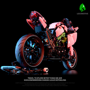 Ventes chaudes, jouets de construction de moto <span class=keywords><strong>H2R</strong></span> <span class=keywords><strong>à</strong></span> l'échelle 1:12 pour enfants, cadeau - Product Image 5