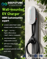 9.6KW 40 Amp Level 2 Pengisi Daya Mobil Listrik Stasiun Pengisian Daya untuk Mobil Listrik untuk Tesla dengan RCD OCPP 1.6j Tipe 1