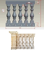 Moule de moulage en béton pour garde-corps décoratif de terrasse, colonne de vase et rail de clôture, à vendre