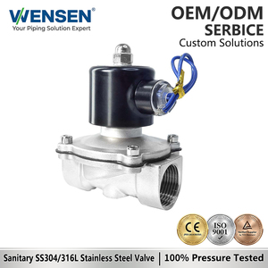 Válvula Solenoide de Bola de Acción Directa <span class=keywords><strong>Wesen</strong></span> de 3/4 Pulgadas, Acero Inoxidable, Normalmente Cerrada, DC 24V, OEM, Válvula para Agua - Product Image 1