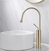 Robinet de lavabo monocommande en laiton à bec haut, économie d'eau, anticorrosion, haute pression, CE, pour hôtel, garantie 5 ans