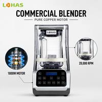 Lohas Professionele Commerciële Blender, Heavy Duty Elektrische Hoge Snelheid Keukenmachine voor Restaurant, Hotel, Café en Fruitverwerking