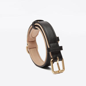 Collare per Cani Personalizzato di Lusso in Neoprene Rosa con Fibbia in Lega e Nastri Regolabili in Vera Pelle - Product Image 2