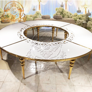 Wedding Event Hotel Used Stainless Steel <strong>Semi</strong> <strong>Circle</strong> S Shape Serpentine Dining <strong>Table</strong> - Product Image 4