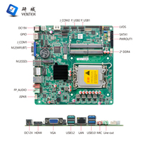 Placa Base Mini ITX de Alto Rendimiento para Escritorio Intel LGA1700, 2 DDR4, M.2, VGA, 2 HD, LVDS, LAN, 2 RS232 COM, Win10/Linux, Nueva