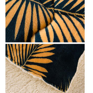 Haute qualité hiver lait velours cachemire laine d'agneau <span class=keywords><strong>couette</strong></span> épaissie roi reine taille plante fleur motif impression lit chaud <span class=keywords><strong>couette</strong></span> - Product Image 5