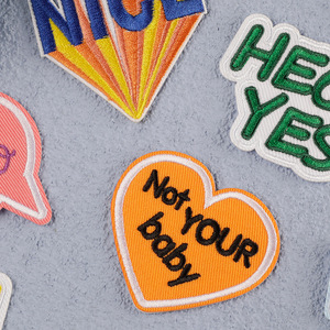 Fer sur broderie mots anglais colorés <span class=keywords><strong>Nice</strong></span> Yes Oops Patch pour enfants vêtements chapeau décoration cadeau - Product Image 4