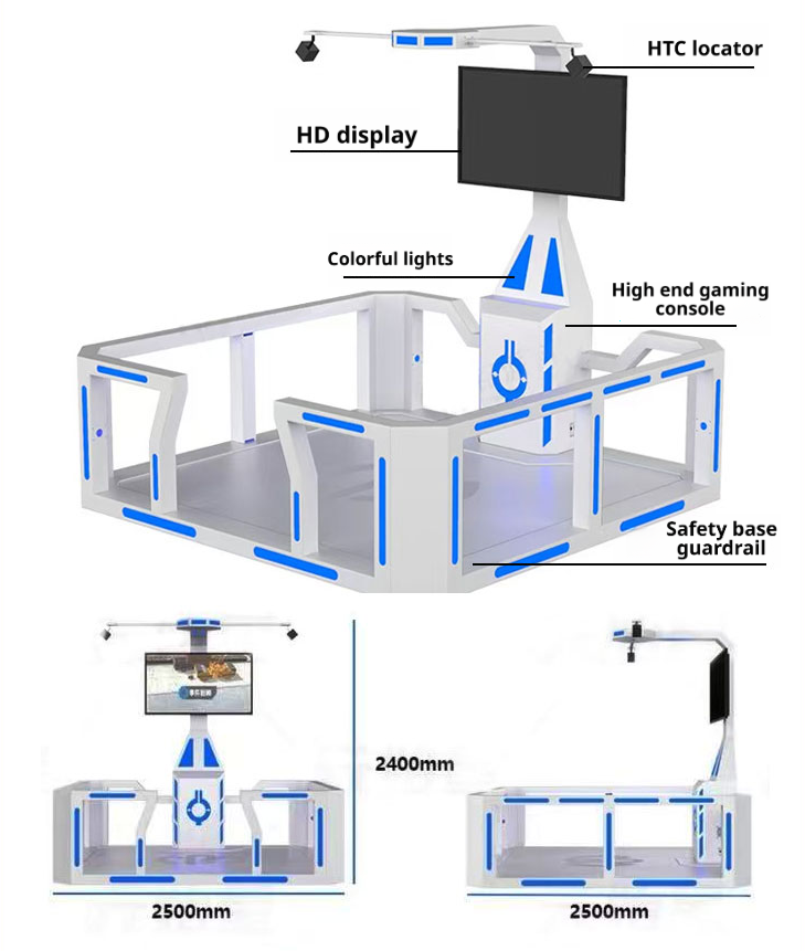 ORANGLES 360° VR Rhythm Lightsaber Simulator | 9D Interactive Shooting Game, PC-Powered Virtual Reality Ride for Arcades & Entertainment Centers (Kuwait) - detailed closeup view - illustrating benefits - Image 3 of 6 | created for all | Shop 360° VR Rhythm Lightsaber Simulator | 9D Interactive Shooting Game, PC-Powered Virtual Reality Ride for Arcades & Entertainment Centers (Kuwait) North Carolina | Free Shipping ORANGLES