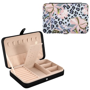 Distributor Customized Print Traveling Jewelry <b>Makeup</b> <b>Case</b> Travel Jewelry Organizer Bag - Product Image 1