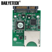 SD Secure Digital MMC tarjeta de memoria a 7 + 15P 22pin SATA Adaptador convertidor Serial ATA