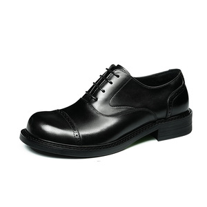 Men's Leather Shoes 2026 New <b>Style</b> Formal Casual Oxford Shoes with English Embroidery and Big <b>Head</b> Design - Product Image 5