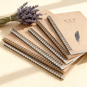 Sổ tay bìa cứng học sinh chất liệu giấy kraft giả da, khổ A4/A5, trang giấy trắng/ kẻ dòng/ chấm bi/ ô vuông, có thể tùy chỉnh - Product Image 3