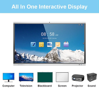 Écran plat interactif 4K de 67 pouces, tout-en-un, PC, 40 points tactiles, Android 14, tableau intelligent pour salle de classe, salle de réunion, conférence