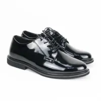 Gloss Tinggi Polisi Formal Pria Petugas Pria Gaun Sepatu Manager Pelindung Kulit Sepatu