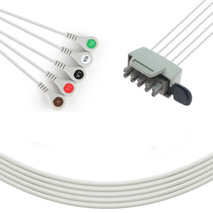 <span class=keywords><strong>ECG</strong></span> สายนำสัญญาณ telemetry สำหรับสายตะกั่วฟิลลิป <span class=keywords><strong>ECG</strong></span> 5สายสแน็ปเดิม M2592A โรงงานดูแล - Product Image 3
