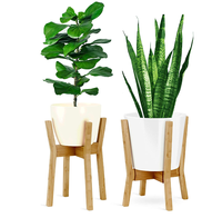 Rak Tanaman Bambu Indoor yang Dapat Disesuaikan, Penyangga Pot Bunga Kayu Bergaya Mid Century, Rak Minimalis untuk Dekorasi Tanaman Rumah